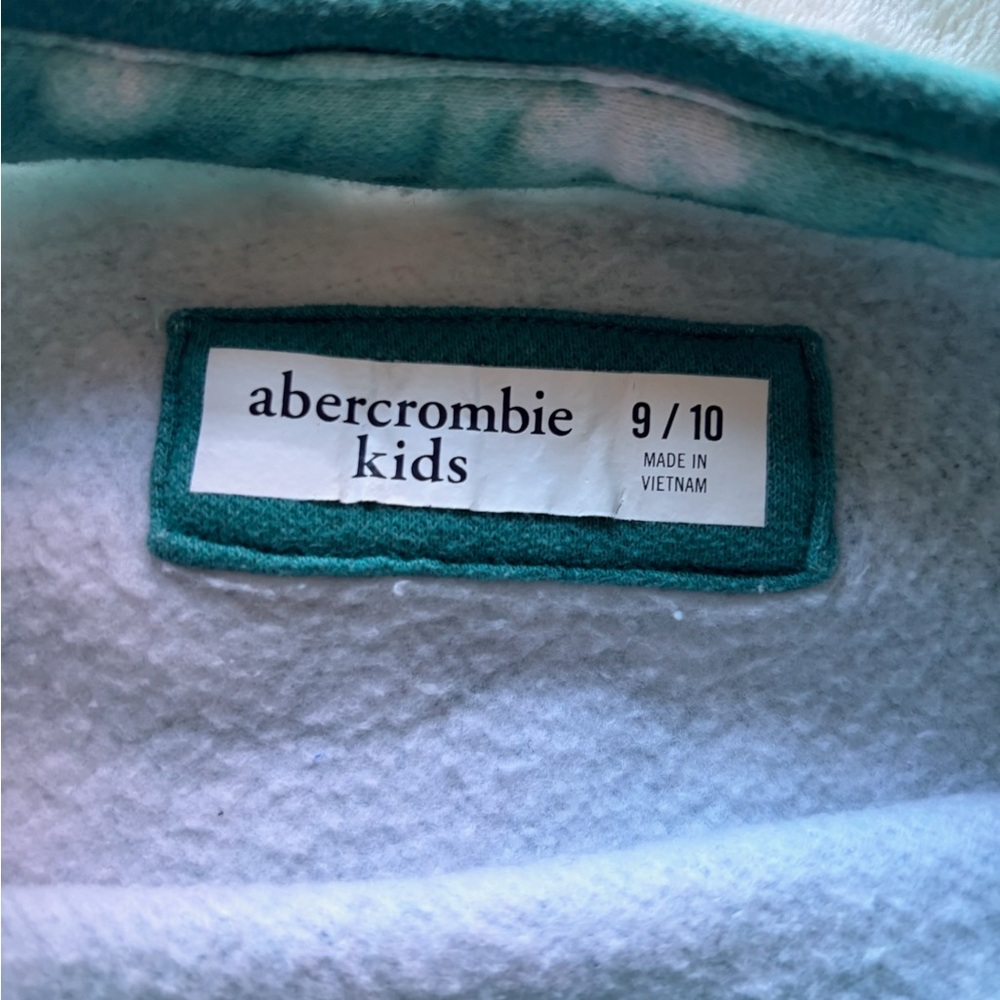 Abercrombie Kids Tie-Dye Sweatshirt Teal White Size 10 - Picture 4 of 4